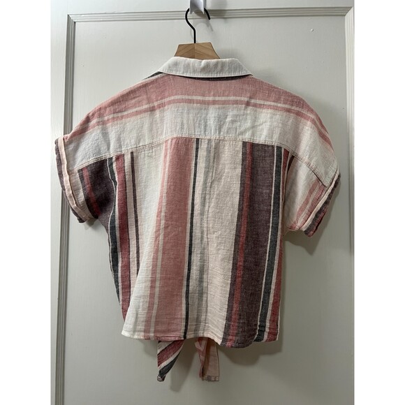 Thread & Supply Pink and White Striped Button Down Shirt - Picture 2 of 7